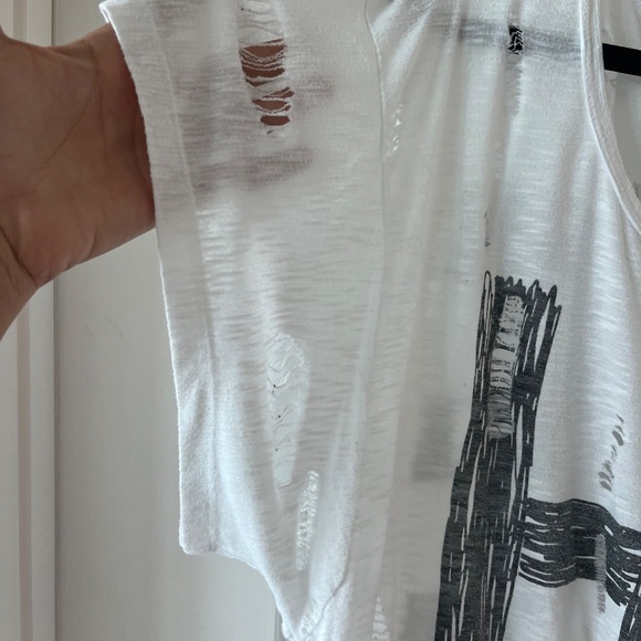 The Clas-sic Distressed "Hi / Bye" Graphic Oversized Tee - Made in USA - Picture 3 of 9